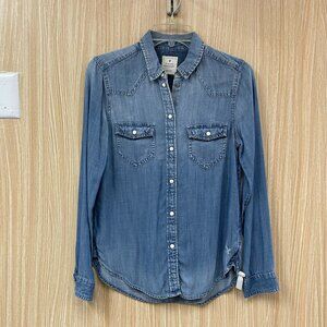 American Eagle  Chambray Blue Top Size XS